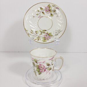 Haviland Vintage Delicate Floral Demitasse Tea Cup Saucer Excellent Antique Cond